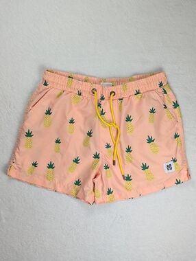 Bondi Beamers Mens "Perfect Pineapples" Swim Trunks - Small